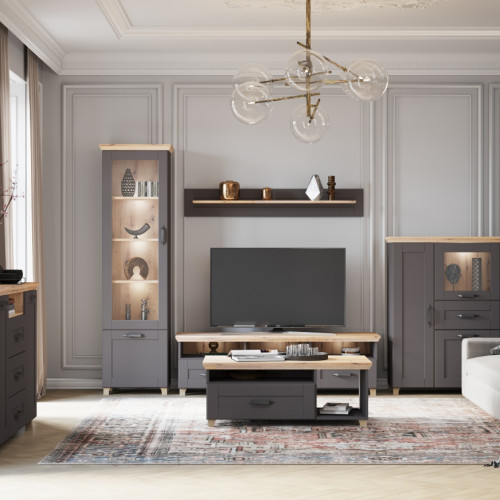 Contempo glass cabinet - high