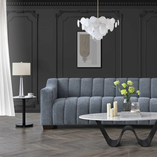 Bellano Giordano 3 Seater Sofa in Iron Boucle Fabric