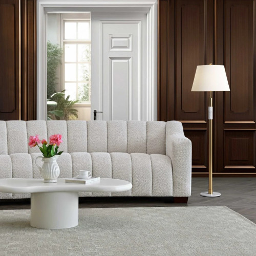 Bellano Giordano 3 Seater Sofa in Oatmeal Boucle Fabric