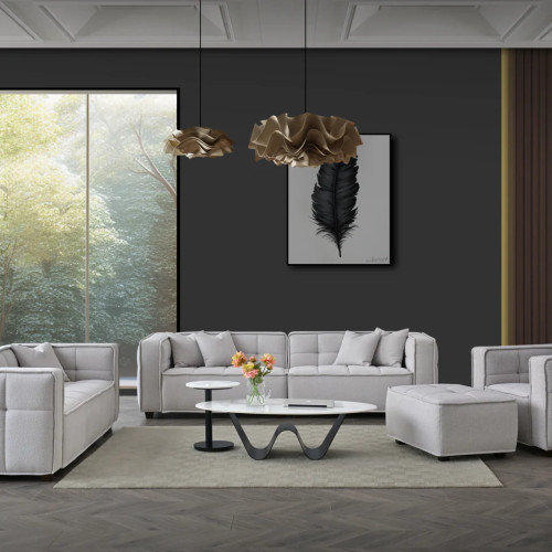 Bellano Marcelli Sofa Range in Putty Boucle Fabric