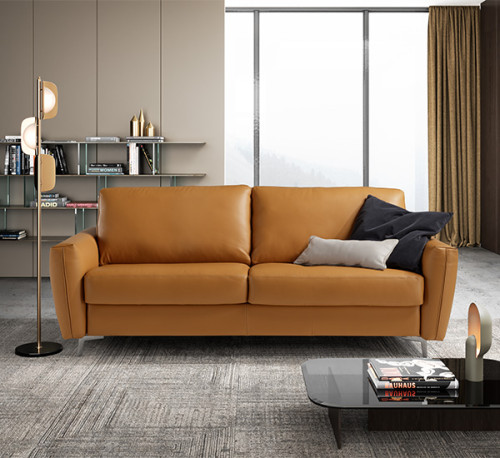 Weslow Leather Sofa Bed: Elegant 3 Seater Sofa with Seamless Sofa Bed Functionality